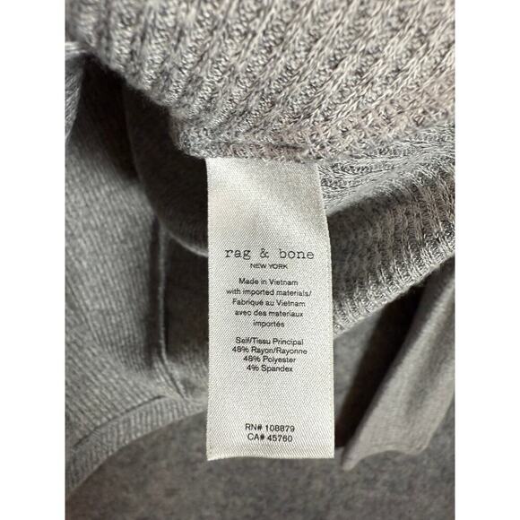 Rag & Bone Womens Gray Soft Stretch V Neck Sweater Lightweight - Medium - Picture 4 of 6